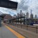 Image of Light Rail Station with Minneapolis skyline in the background